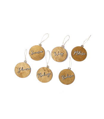 Bombki z życzeniami komplet 6 szt. 